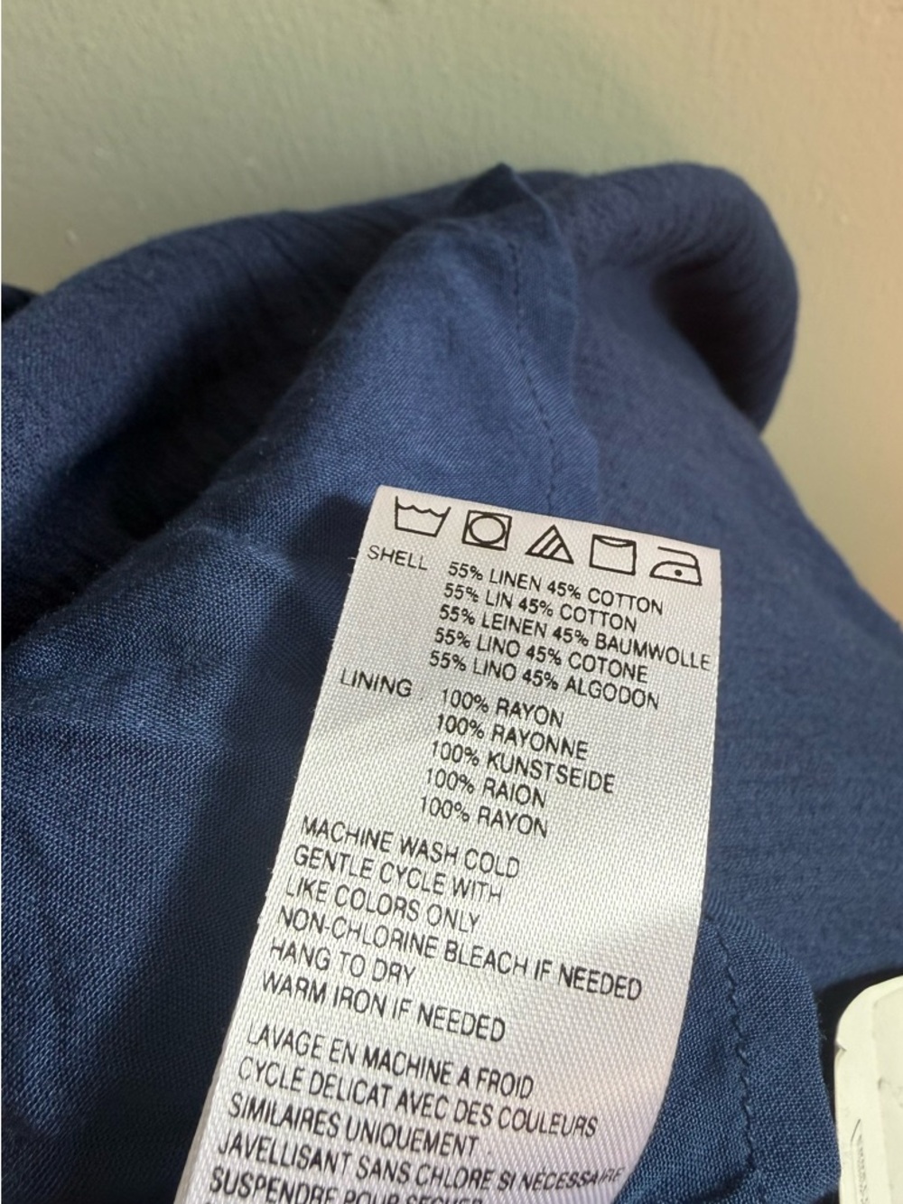 Rue Stiic Zion Maxi Dress in Navy Linen Blend - Open Back - Picture 12 of 16